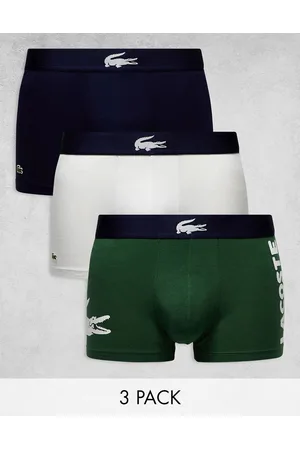 Lacoste Confezione da 3 boxer aderenti in cotone elasticizzato verdi e altri colori