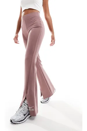Nike Air - Leggings a zampa a vita alta color malva fumo