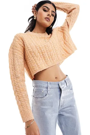 ASOS Maglione a trecce squadrato corto