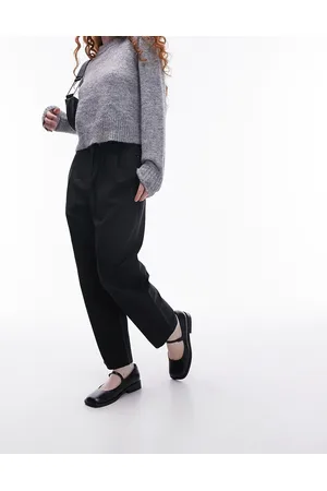 Topshop Pantaloni a vita alta neri con pinces