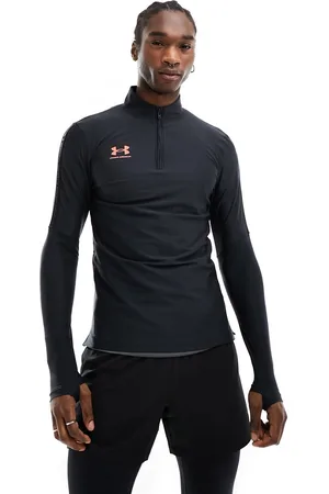 Under Armour Challenger Pro - Maglia nera con zip corta