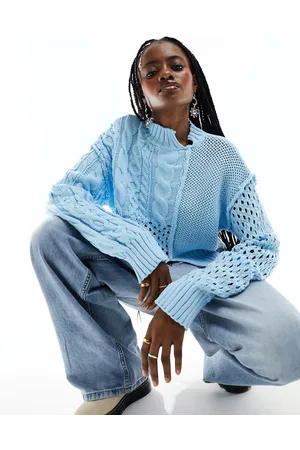 ASOS Maglione corto a punto misto con spacchetti