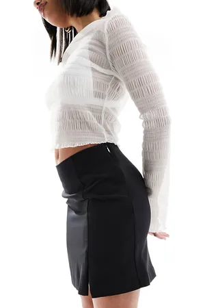 New Look Minigonna nera con spacco