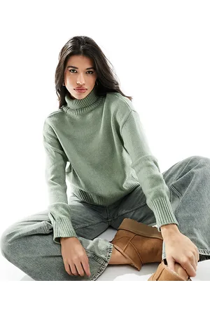 Missyempire Esclusiva Missy Empire - Maglione con collo alto salvia