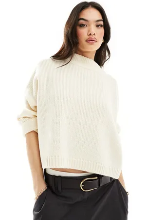 ASOS Maglione corto girocollo color crema