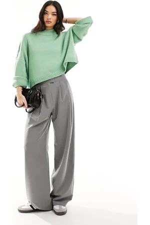 ASOS Maglione corto girocollo color salvia