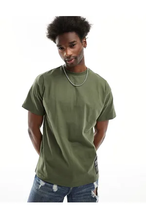 Dr Denim Trooper - T-shirt vestibilità comoda kaki con logo