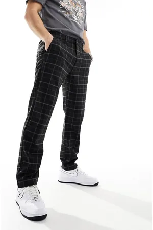 Hollister Chino slim neri a quadri