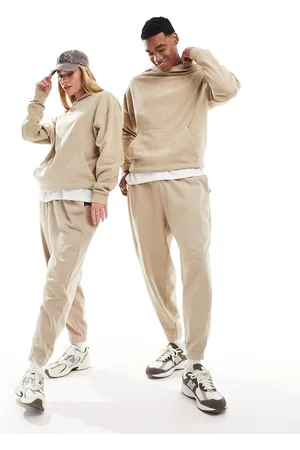ASOS Joggers oversize beige slavato in coordinato