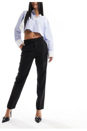 MANGO Pantaloni sartoriali a sigaretta neri