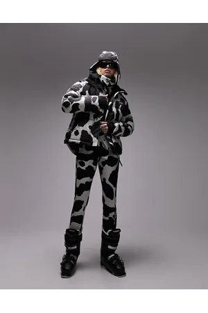 Topshop Sno - Piumino da sci con stampa pezzata multi