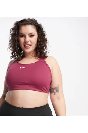 Nike Plus - Swoosh Dri-FIT - Reggiseno sportivo a supporto medio con logo e imbottitura