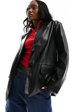 Noisy May Blazer in pelle sintetica