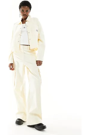 Calvin Klein Pantaloni cargo color crema