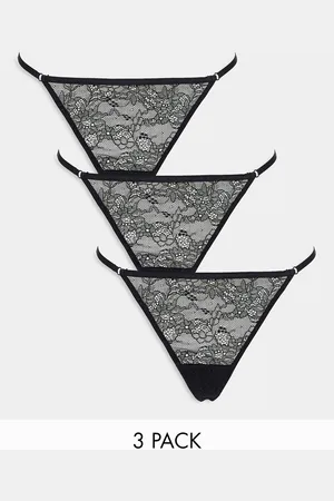 Hunkemöller Zella - Confezione da 3 perizomi piccoli neri