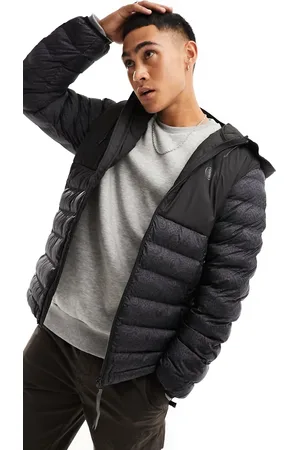 Pretty Green Hollen - Giacca trapuntata nera con motivo cachemire