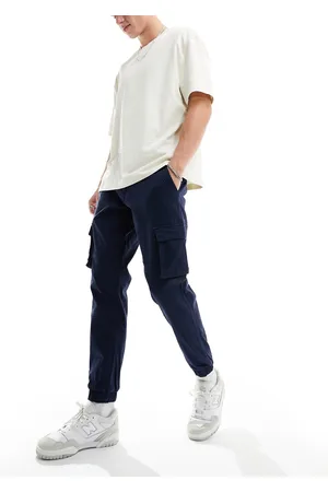 Only & Sons Pantaloni cargo slim navy con fondo elasticizzato