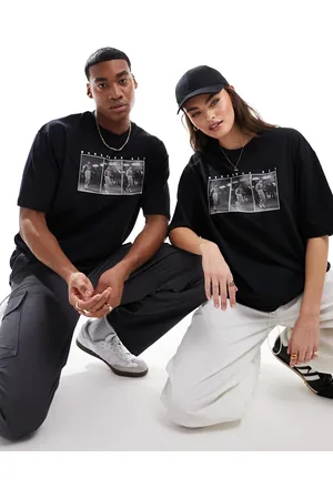 ASOS T-shirt oversize unisex nera con stampa "Muhammad Ali" su licenza