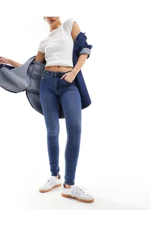 VERO MODA Tanya - Jeans skinny a vita medio alta lavaggio medio