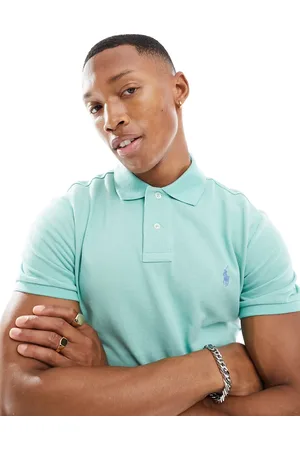 Ralph Lauren Polo slim in piqué chiaro con logo