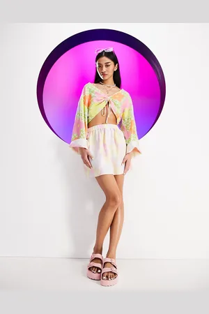 ASOS Minigonna double-face con stampa astratta in coordinato