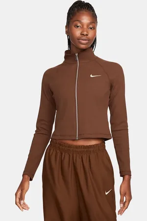 Nike Trend - Top cacao a coste con zip