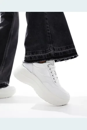 Aldo Etiene - Sneakers bianche e argento con suola super spessa