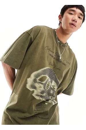 COLLUSION T-shirt oversize slavato con stampa di tour mondiale