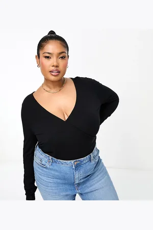 ASOS ASOS DESIGN Curve - Top a portafoglio a maniche lunghe, colore