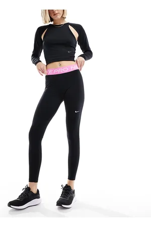 Nike Nike - Pro Training 365 - Leggings neri e rosa a vita medio alta