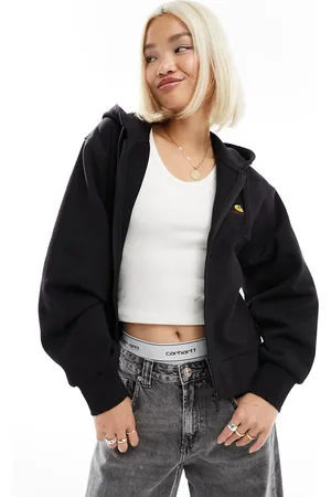 Carhartt American Script - Felpa con cappuccio nera