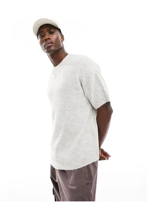ASOS T-shirt leggera a maniche corte soffice vestibilità comoda grigia