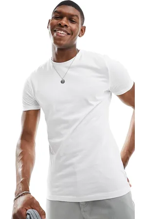 New Look T-shirt attillata bianca