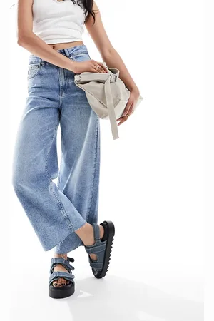 ASOS Jeans taglio corto medio a fondo ampio