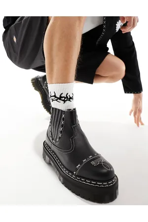 Dr. Martens 2976 - Stivaletti Chelsea neri con dettagli western gotico