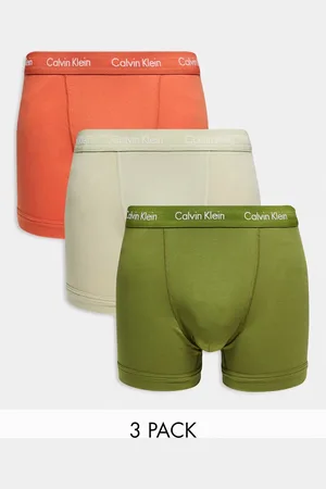 Calvin Klein Confezione da 3 boxer aderenti verdi, beige e ruggine