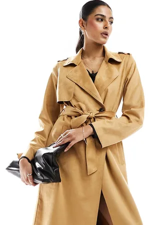 New Look Trench in camoscio sintetico chiaro