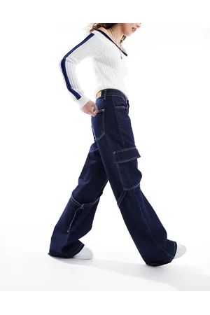 Stradivarius STR - Jeans scuro multitasche taglio ampio