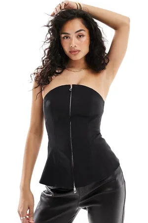 & OTHER STORIES Top bustier senza maniche con zip frontale