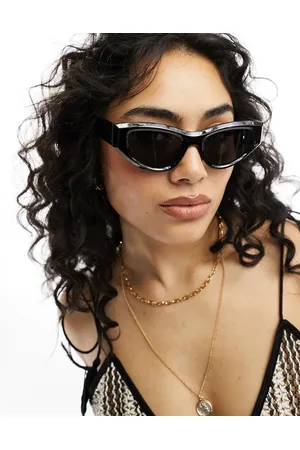 Jeepers Peepers Occhiali da sole cat-eye slim neri