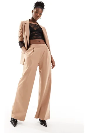 AllSaints Aleida - Pantaloni da abito ampi marroni