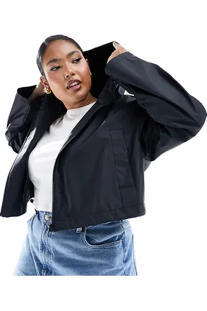 ASOS ASOS DESIGN Curve - Impermeabile taglio corto con cappuccio