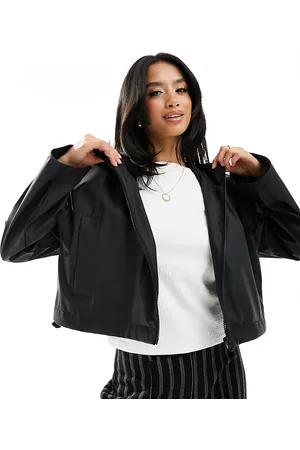 ASOS ASOS DESIGN Petite - Impermeabile taglio corto con cappuccio