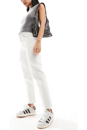 ASOS Jeans dritti cropped bianchi anni 