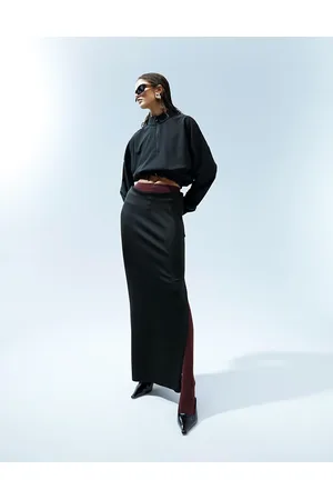 ASOS Gonna lunga a colonna in tessuto scuba