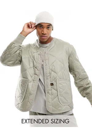 Alpha Industries ALS - Giacca foderata trapuntata color sabbia vintage
