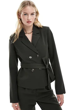 VERO MODA Giacca sartoriale kaki con cintura in coordinato