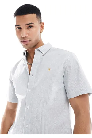 Farah Camicia in seersucker di cotone a righe