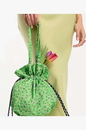 Damson Madder Esclusiva - Borsa a mano a fiorellini con coulisse