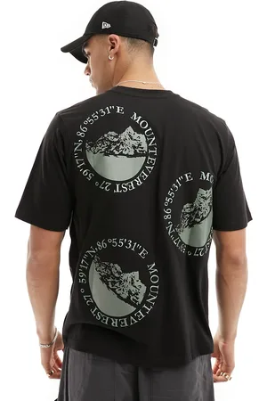 Bolongaro T-shirt a maniche corte nera con stampa verde ricamata